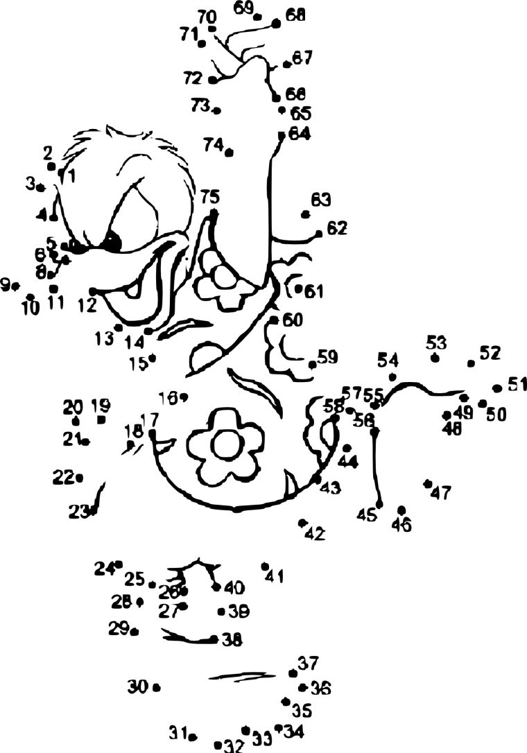 Coloriage Point À Relier Donald À Imprimer à Relier Point