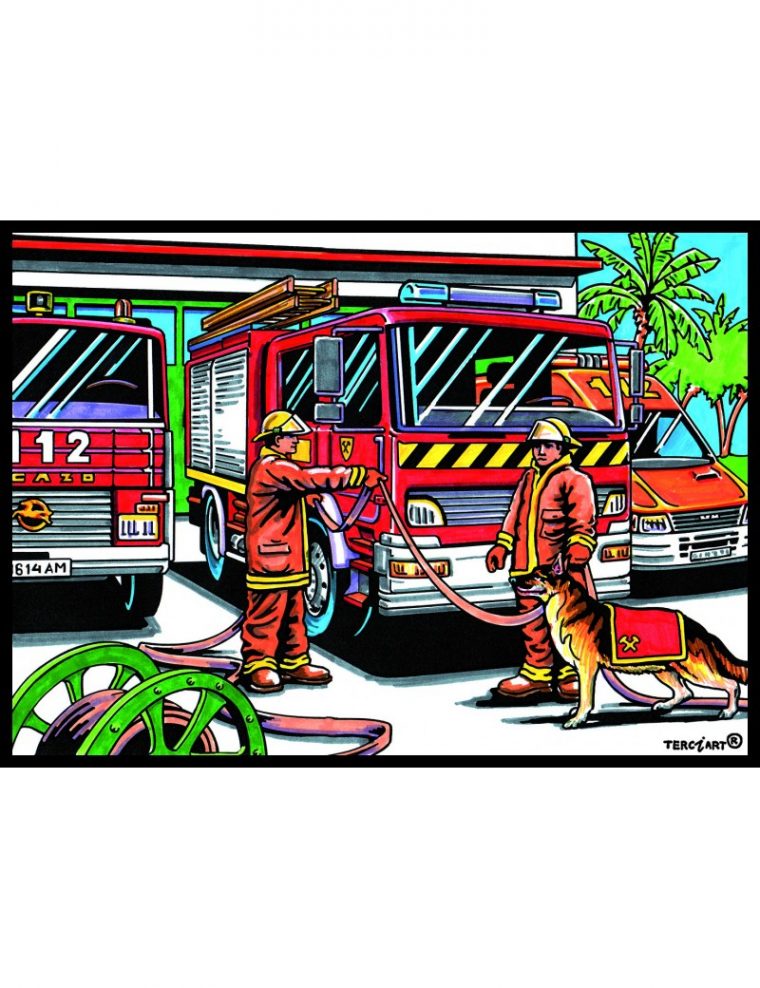 Coloriage Pompier intérieur Dessin De Pompiers A Imprimer