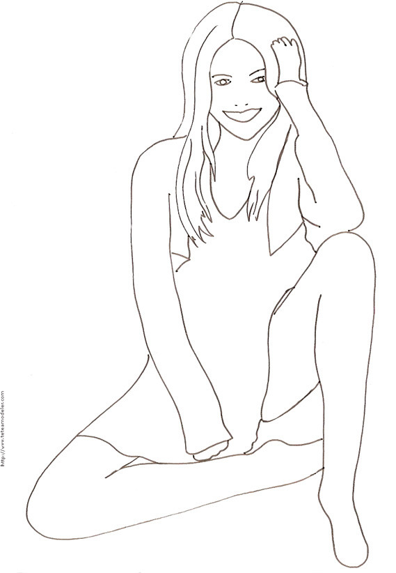 Coloriage Pose De Mannequin Couleur Dessin Gratuit À Imprimer pour Mannequin A Colorier 