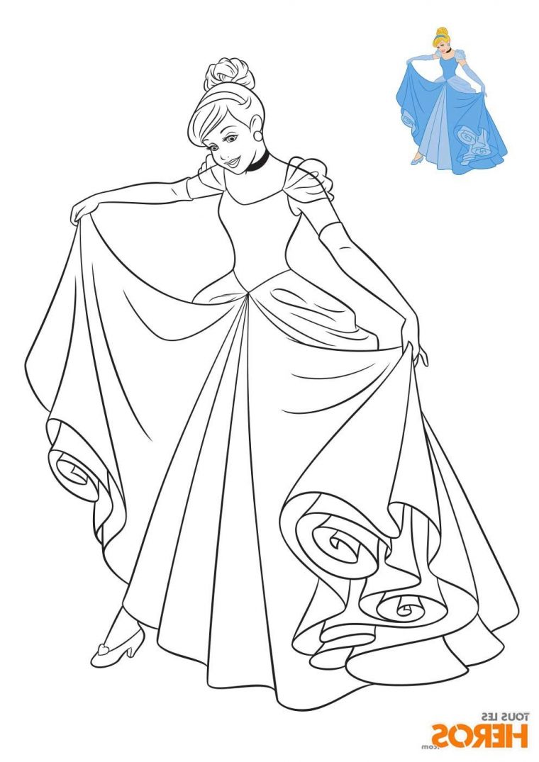 Coloriage Princesse Disney À Imprimer En Ligne  Coloriage Cendrillon tout Coloriage Gratuit À Imprimer Princesse