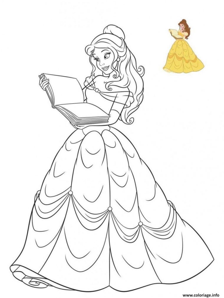 Coloriage Princesse Disney La Belle Dessin Princesse À Imprimer tout Coloriage Gratuit À Imprimer Princesse