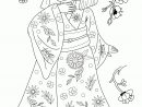 Coloriage - Princesse Du Japon dedans Princess Coloriage