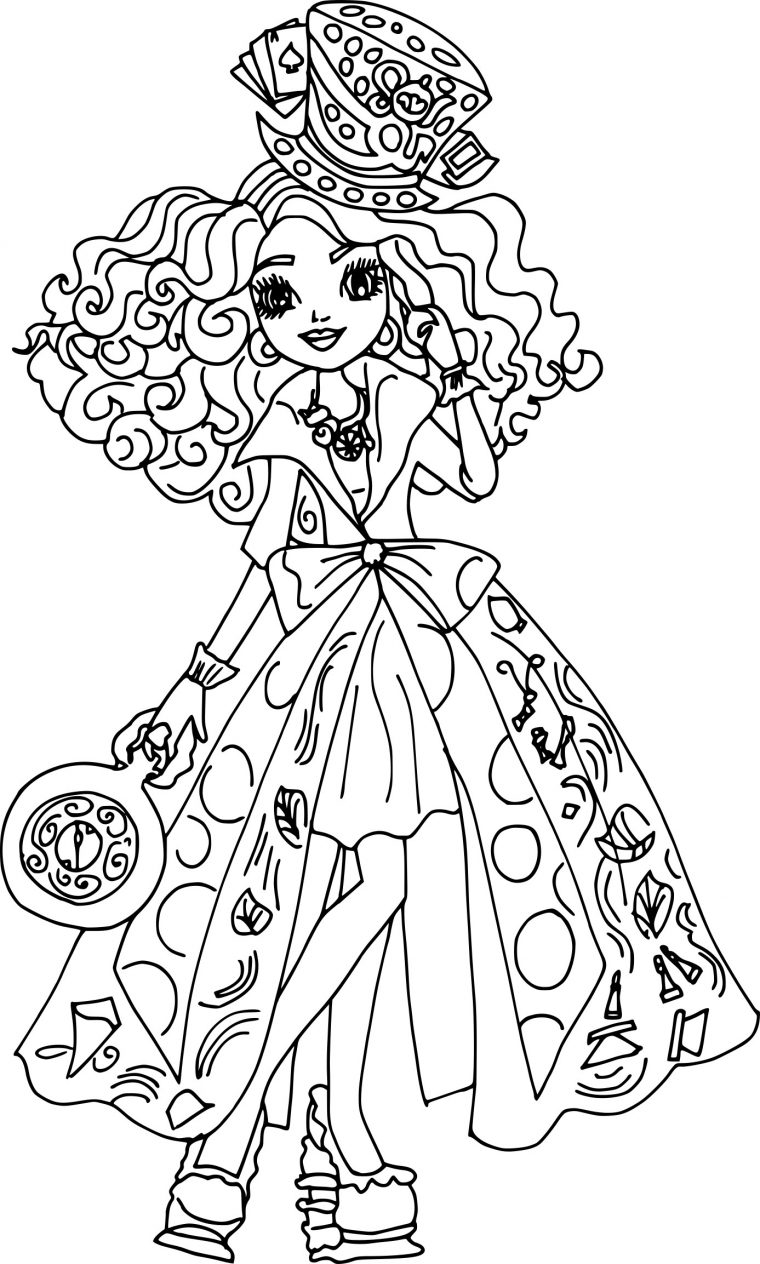 Coloriage Princesse Madeline Hatter À Imprimer Gratuit destiné Coloriage Gratuit À Imprimer Princesse