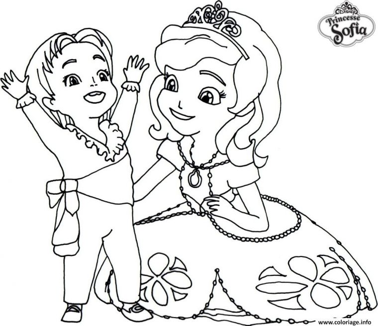 Coloriage Princesse Sofia Disney Avec Un Enfant Dessin Princesse Sofia tout Dessins Princesses A Imprimer Gratuit