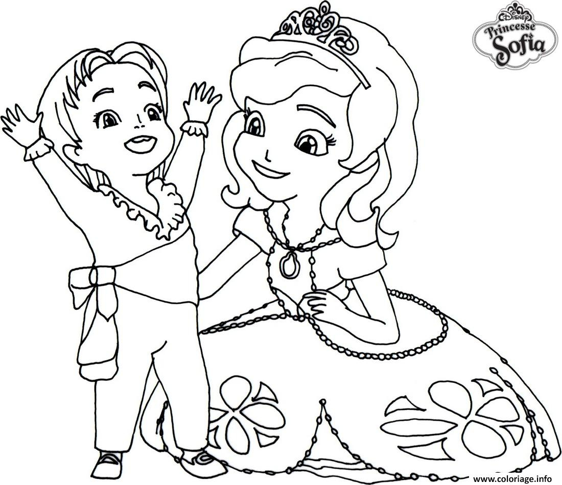 Coloriage Princesse Sofia Disney Avec Un Enfant Dessin Princesse Sofia tout Dessins Princesses A Imprimer Gratuit 