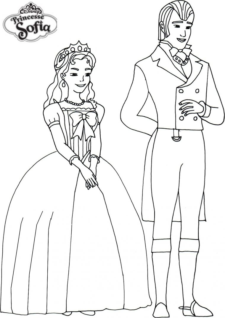 Coloriage Princesse Sofia Et Prince À Imprimer Et Colorier serapportantà Coloriage Prince