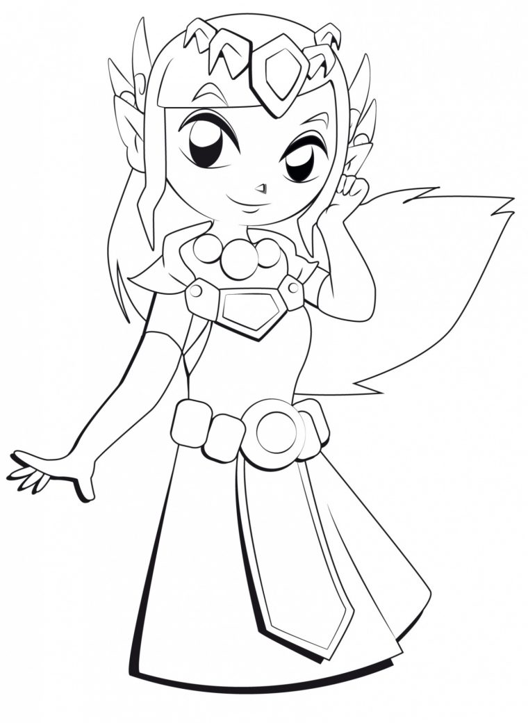 Coloriage Princesse Zelda À Imprimer encequiconcerne Coloriages Princesses À Imprimer