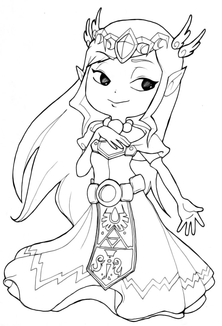 Coloriage Princesse Zelda Gratuit À Imprimer Sur Coloriages concernant Coloriage Princesse Chinoise