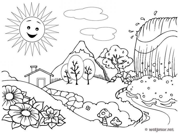 Coloriage – Printemps pour Dessin De Printemps