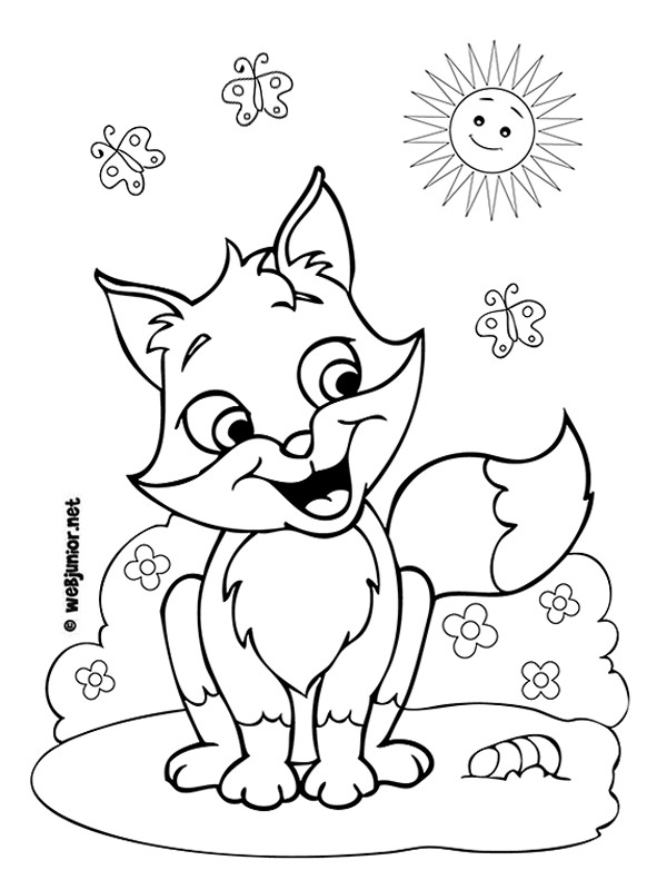 Coloriage Renard À Colorier – Dessin À Imprimer avec Dessin De Sanglier À Imprimer