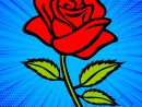 Coloriage Rose Rouge - Sans Dépasser destiné Coloriage De Rose Rouge