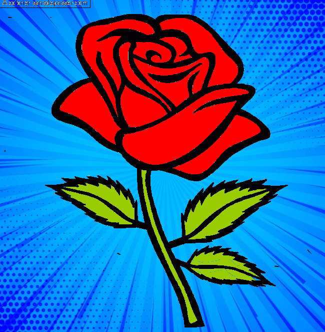Coloriage Rose Rouge - Sans Dépasser destiné Coloriage De Rose Rouge 