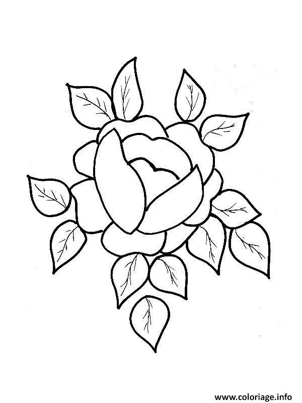Coloriage Roses 125 Dessin Rose À Imprimer dedans Coloriage De Rose 