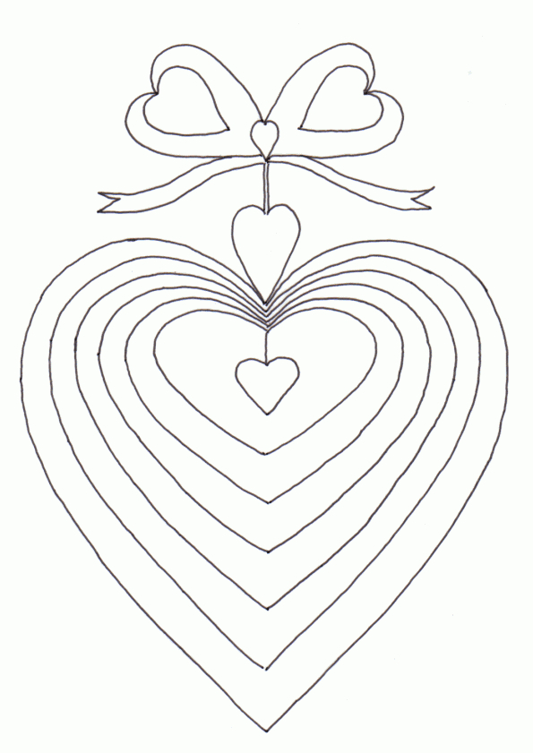 Coloriage Saint Valentin Cœur à Coloriage En Coeur 