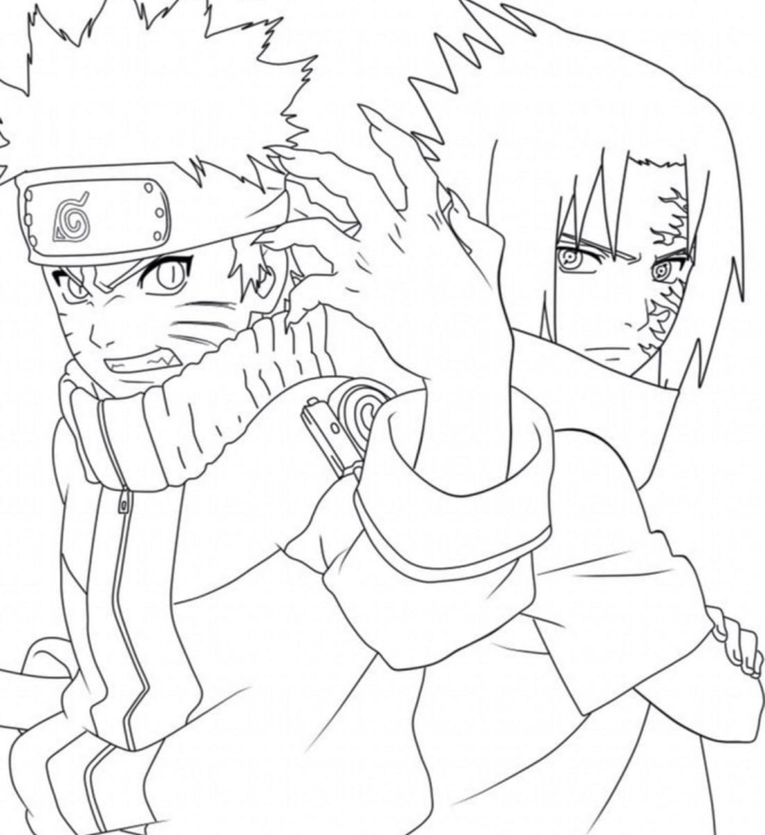 Coloriage Sasuke - 80 Coloriages À Imprimer  Wonder Day — Coloriages concernant Coloriage De Naruto 