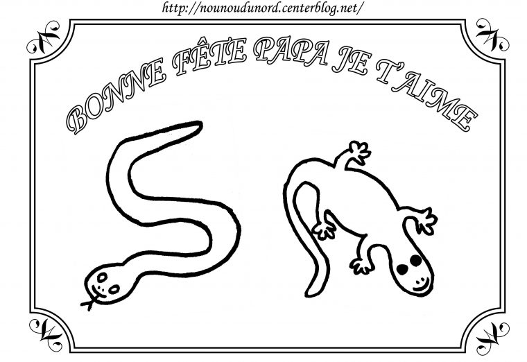 Coloriage Serpent Pour La Fête Des Pères encequiconcerne Dessin Fete Des Pere