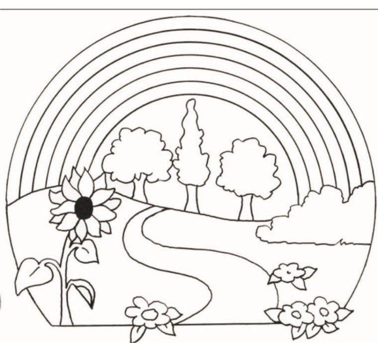 Coloriage Soleil Arc En Ciel – Livre Coloriage Gratuit concernant Soleil A Colorier Et A Imprimer