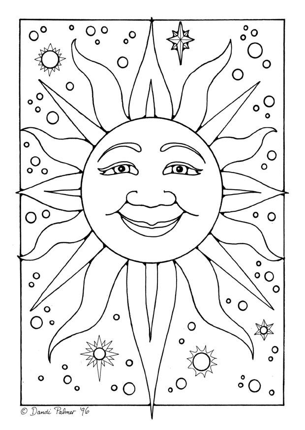 Coloriage Soleil - Coloriages Gratuits À Imprimer - Dessin 19898 tout Dessin De Soleil À Imprimer 