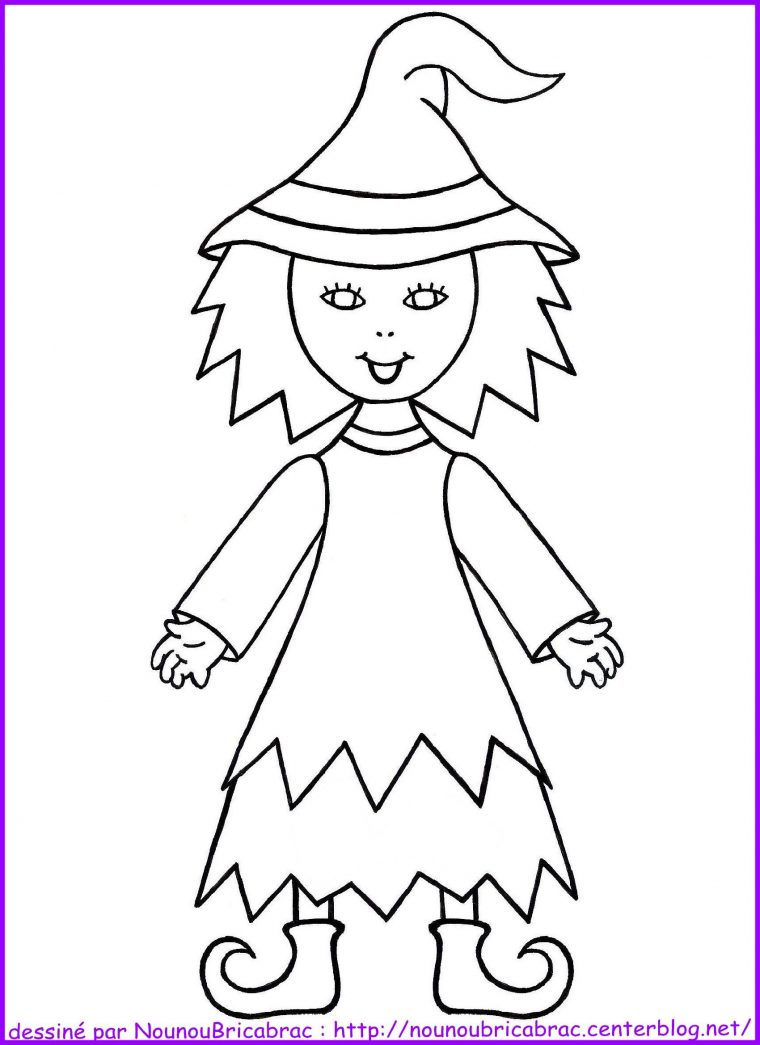 Coloriage Sorciere Facile Enfant  30000 ++ Collections De Pages À dedans Dessin De Sorciere