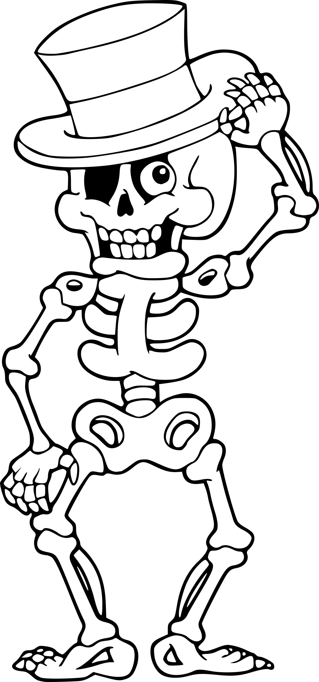 Coloriage Squelette Halloween À Imprimer encequiconcerne Coloriag A Imprimer