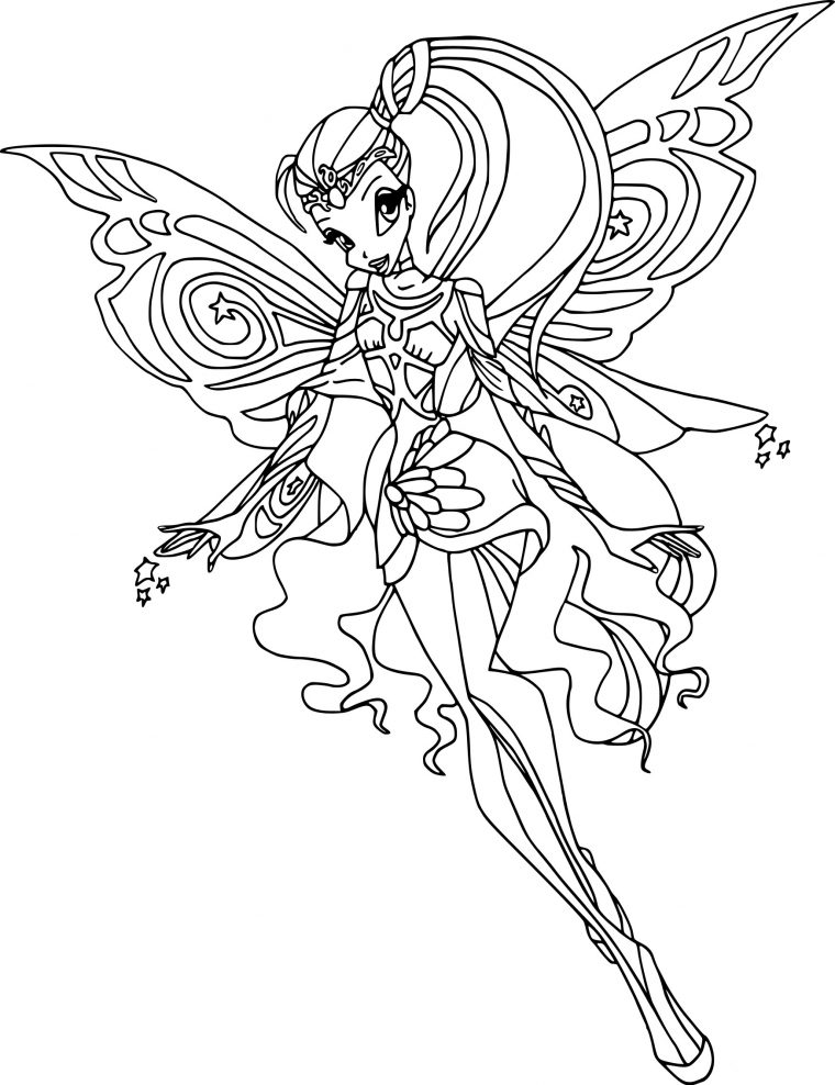 Coloriage Stella Bloomix À Imprimer à Coloriage Les Winx A Imprimer