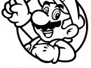 Coloriage Super Mario Bros Avec Logo Classique Dessin Mario À Imprimer encequiconcerne Dessin De Super Mario