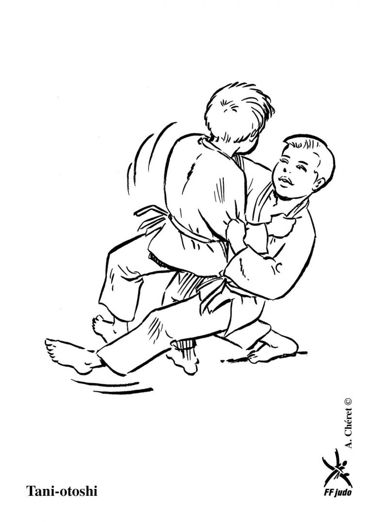 Coloriage Tani-Otoshi – Coloriage Judo – Coloriages Sports destiné Coloriage De Judo