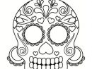Coloriage Tête De Mort Mexicaine : 20 Dessins À Imprimer  Coloriage avec Tete A Colorier