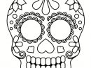 Coloriage Tête De Mort Mexicaine : 20 Dessins À Imprimer  Coloriage concernant Masque Halloween A Colorier