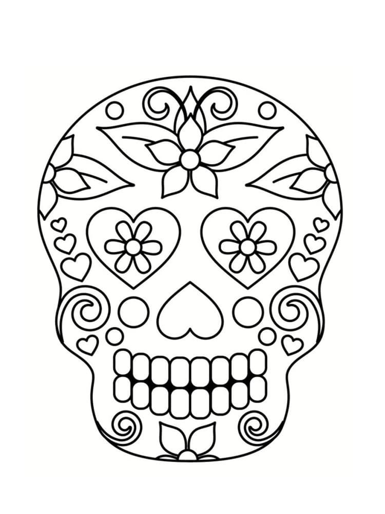 Coloriage Tête De Mort Mexicaine : 20 Dessins À Imprimer  Coloriage encequiconcerne Masque Halloween A Colorier
