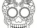 Coloriage Tête De Mort Mexicaine : 20 Dessins À Imprimer  Coloriage intérieur Dessiner Une Tete De Mort