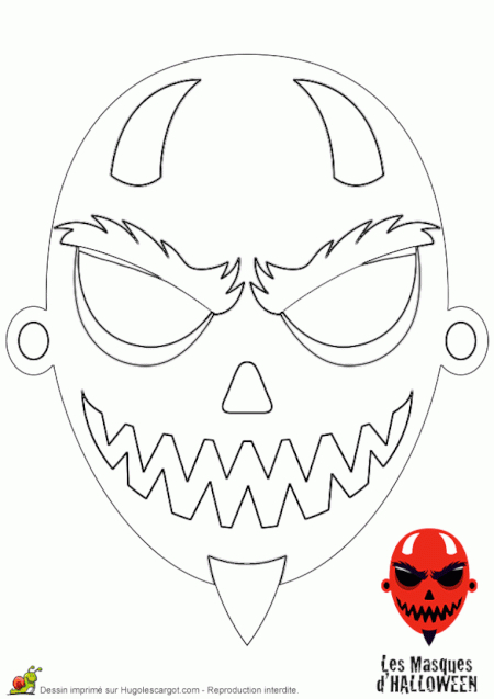 Coloriage Tete Diable Sur Hugolescargot serapportantà Coloriage Diable 