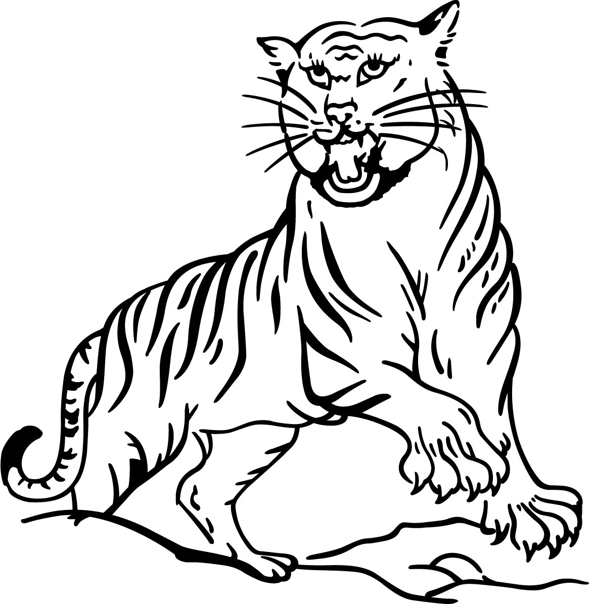 Coloriage Tigre #13596 (Animaux) - Album De Coloriages tout Coloriage Felin A Imprimer