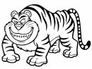 Coloriage Tigre Cartoon Amusant Dessin Tigre À Imprimer tout Coloriage Felin A Imprimer