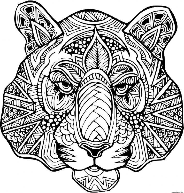 Coloriage Tigre Mandala Adulte Felin Dessin Tigre À Imprimer encequiconcerne Image Mandala A Imprimer