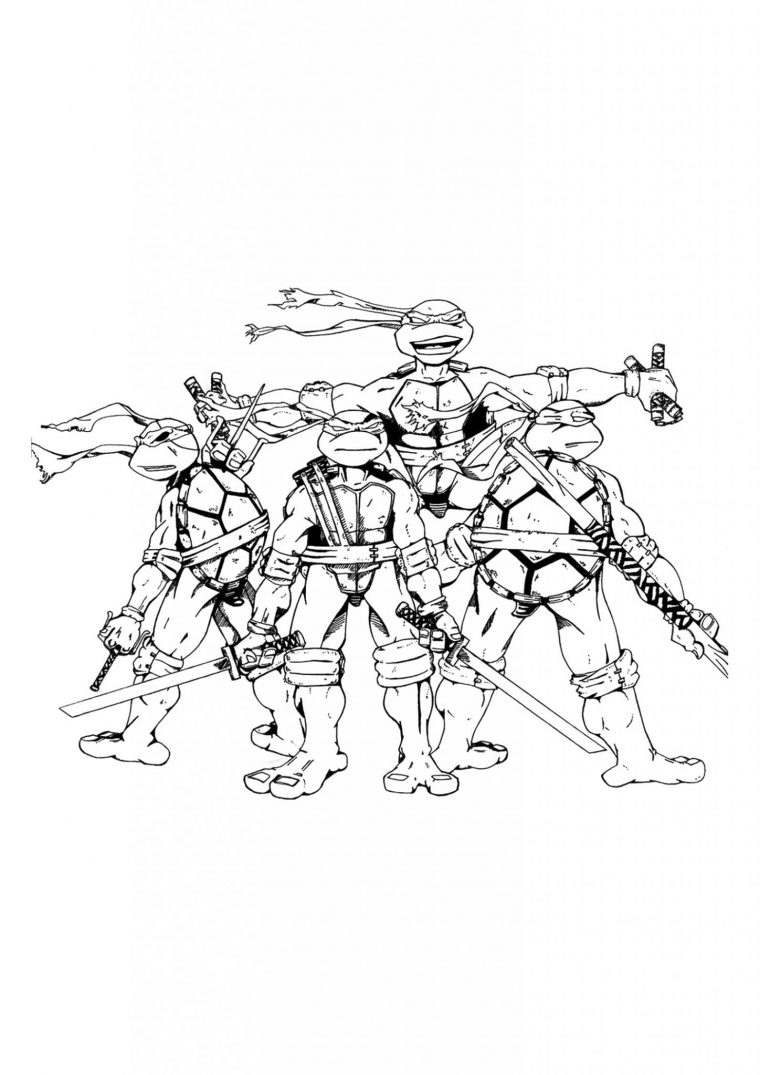 Coloriage Tortues Ninja À Imprimer Gratuitement  Moncoloriage.fr pour Tortue Ninja A Imprimer