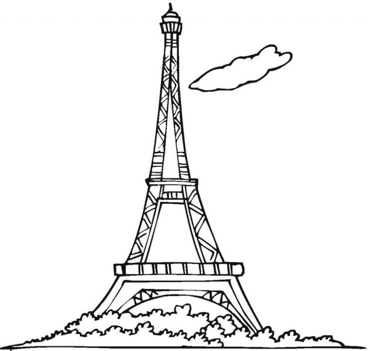 Coloriage Tour Eiffel Gratuit À Imprimer serapportantà Tour Eiffel Coloriage