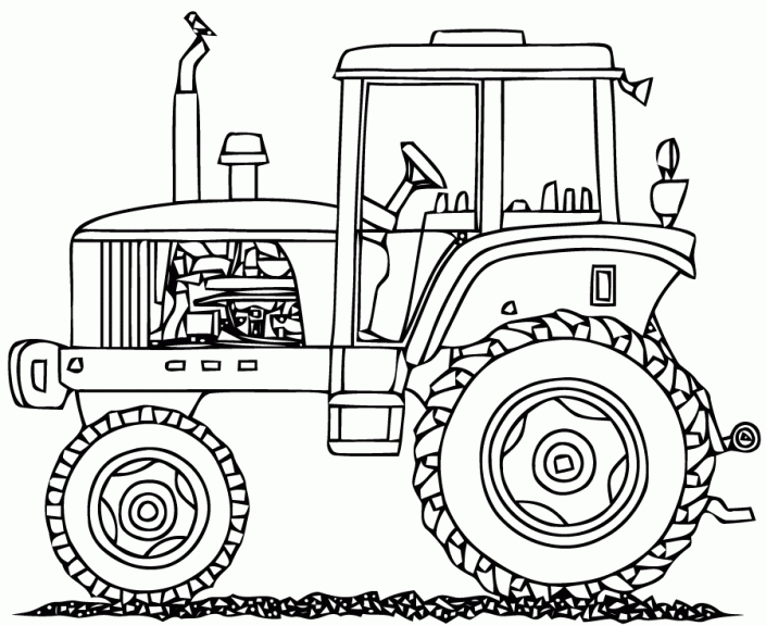 Coloriage Tracteur À Imprimer intérieur Dessin D Un Tracteur 