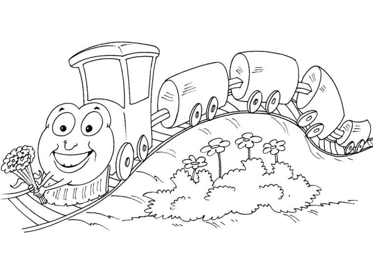 Coloriage Train 28 – Coloriage Trains – Coloriages Transports dedans Image De Train A Imprimer