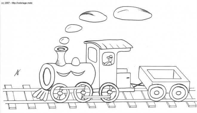 Coloriage Train Gratuit À Imprimer serapportantà Coloriage Train 