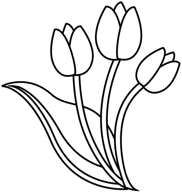 Coloriage Tulipe À Découper Dessin Gratuit À Imprimer serapportantà Fleur A Imprimer Et Decouper 