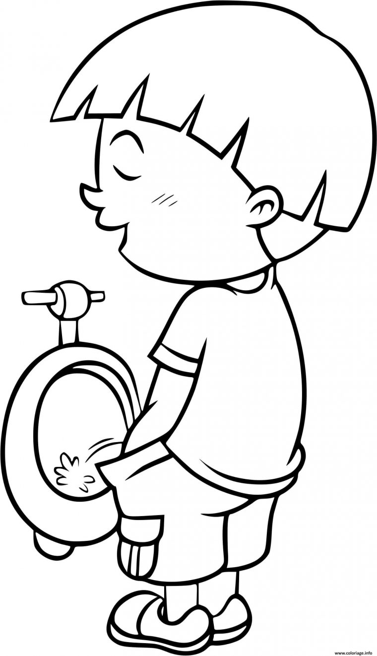 Coloriage Un Petit Garcon Fait Pipi Dans La Salle De Bain Dessin concernant Coloriage A Imprimer Enfant