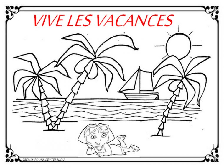 Coloriage Vacances D Ete – Ohbq intérieur Coloriage D Été