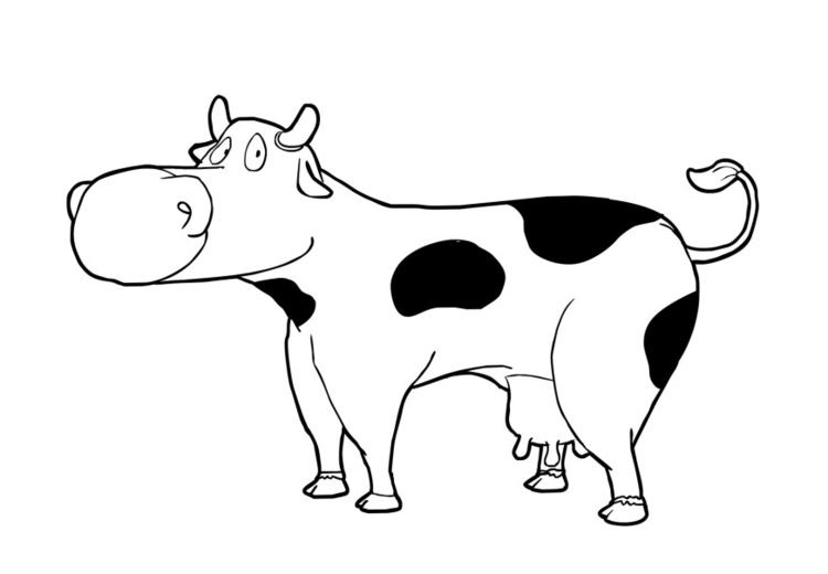 Coloriage Vache #13226 (Animaux) – Album De Coloriages dedans Dessin A Colorier Vache