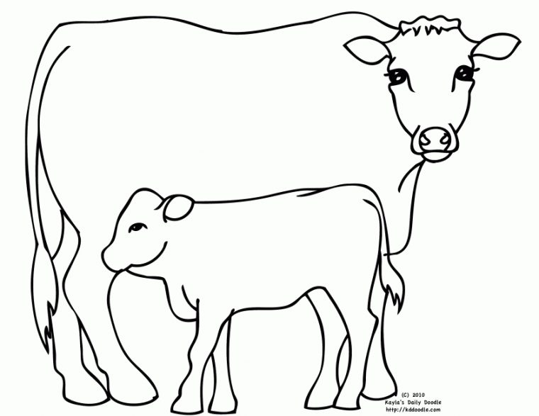 Coloriage Vache #13282 (Animaux) – Album De Coloriages concernant Coloriage Vache