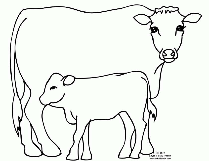 Coloriage Vache #13282 (Animaux) - Album De Coloriages concernant Coloriage Vache 
