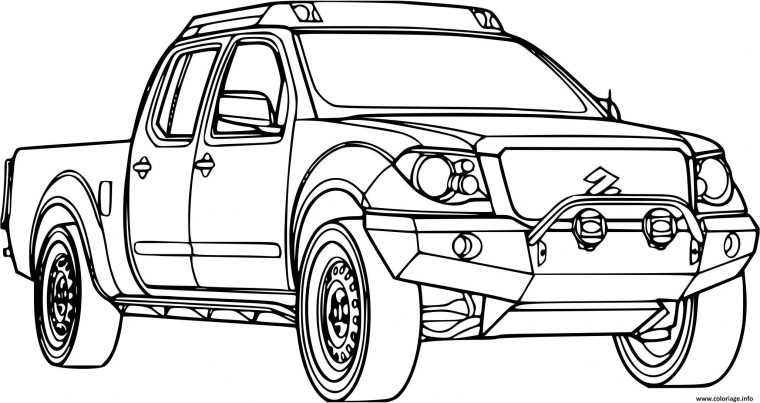 Coloriage Voiture 4X4 Suzuki Dessin 4X4 À Imprimer concernant Coloriage De Voiture