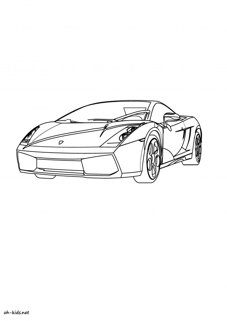 Coloriage Voiture De Course Lamborghini – All About Car serapportantà Coloriages Voitures De Course