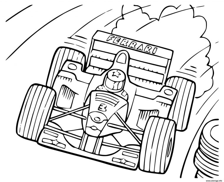 Coloriage Voiture Ferrari Sport F1 Dessin Ferrari À Imprimer intérieur Coloriage En Ligne Voiture