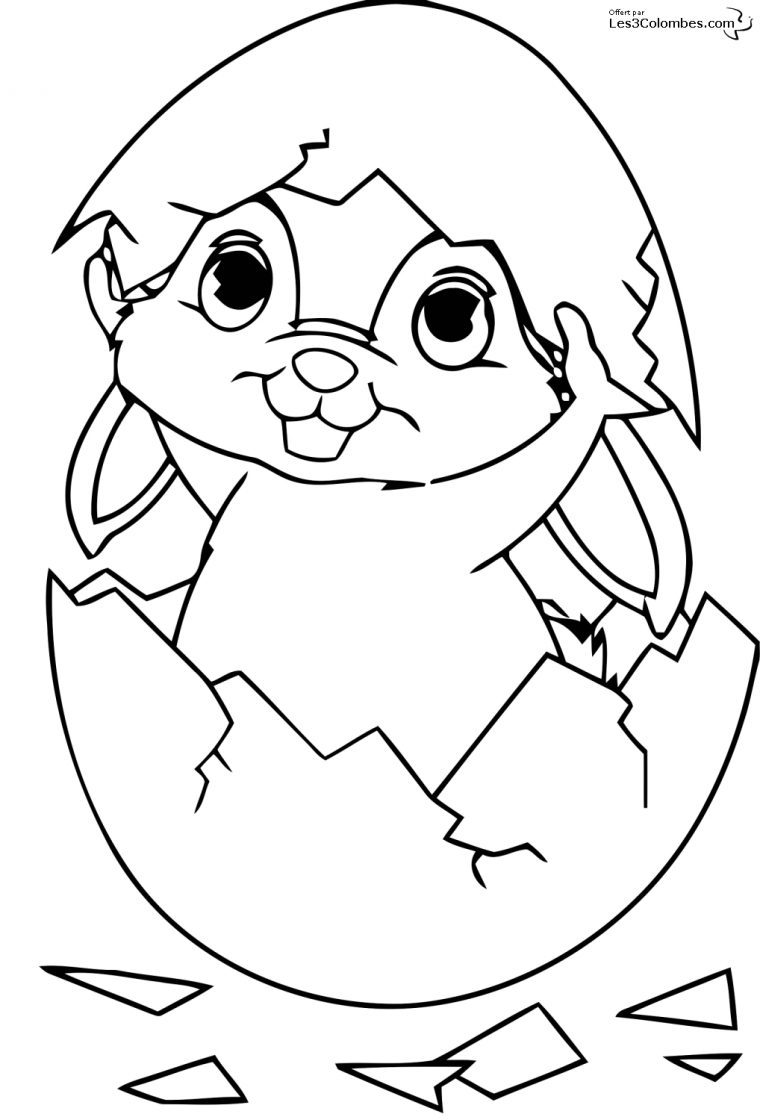 Coloriage204: Coloriage De Lapin De Paques intérieur Coloriage Lapin À Imprimer